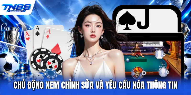 Chủ động xem chỉnh sửa và yêu cầu xóa thông tin Chủ động xem chỉnh sửa và yêu cầu xóa thông tin