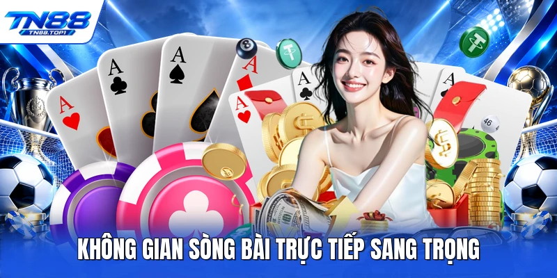 Không gian sòng bài trực tiếp sang trọng Không gian sòng bài trực tiếp sang trọng