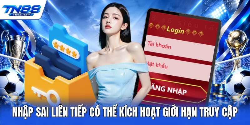 Nhập sai liên tiếp có thể kích hoạt giới hạn truy cập Nhập sai liên tiếp có thể kích hoạt giới hạn truy cập